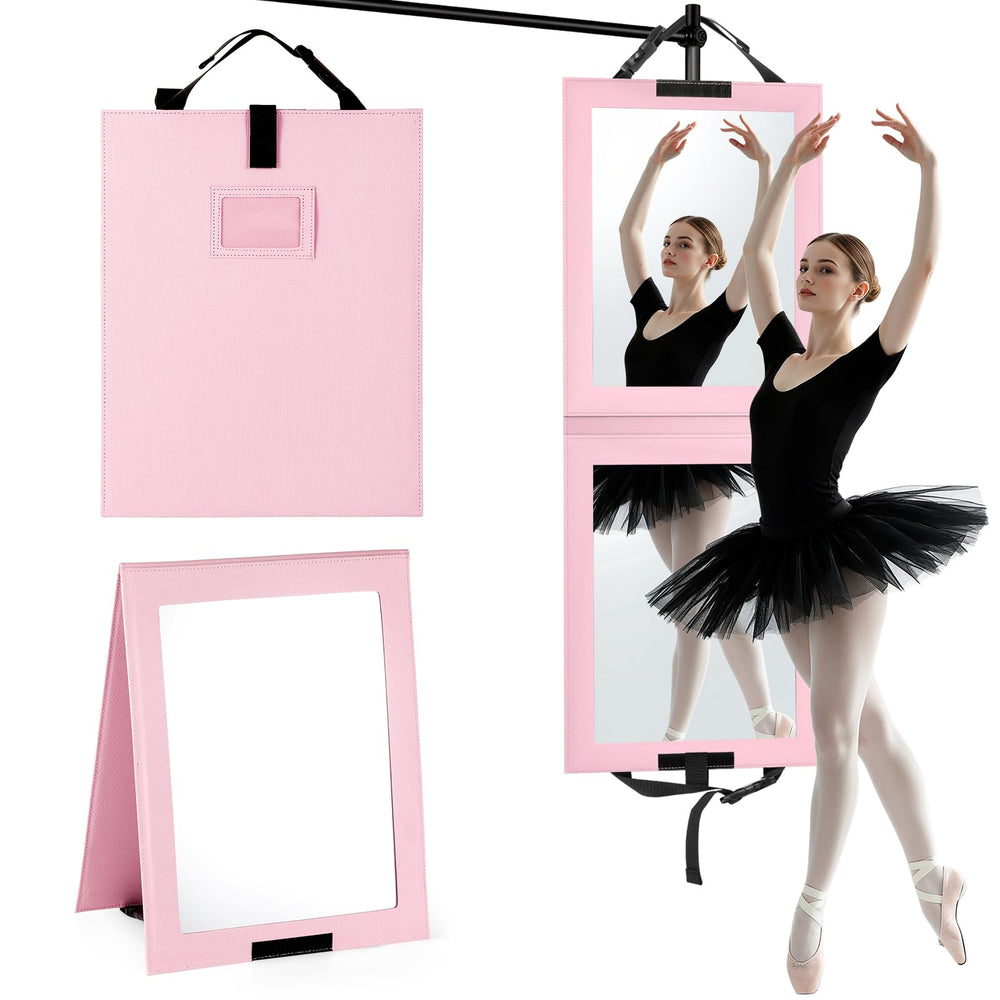 Shinowa foldable full-length mirror closed, travel and storage ready
