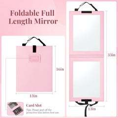 Shinowa foldable mirror open with handle, ideal for backstage setup
