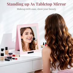 Shinowa mirror with protective leather edges for safe handling