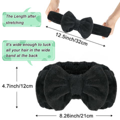 Shintop Spa Headband with bow detail adds removable, cute style to your routine.