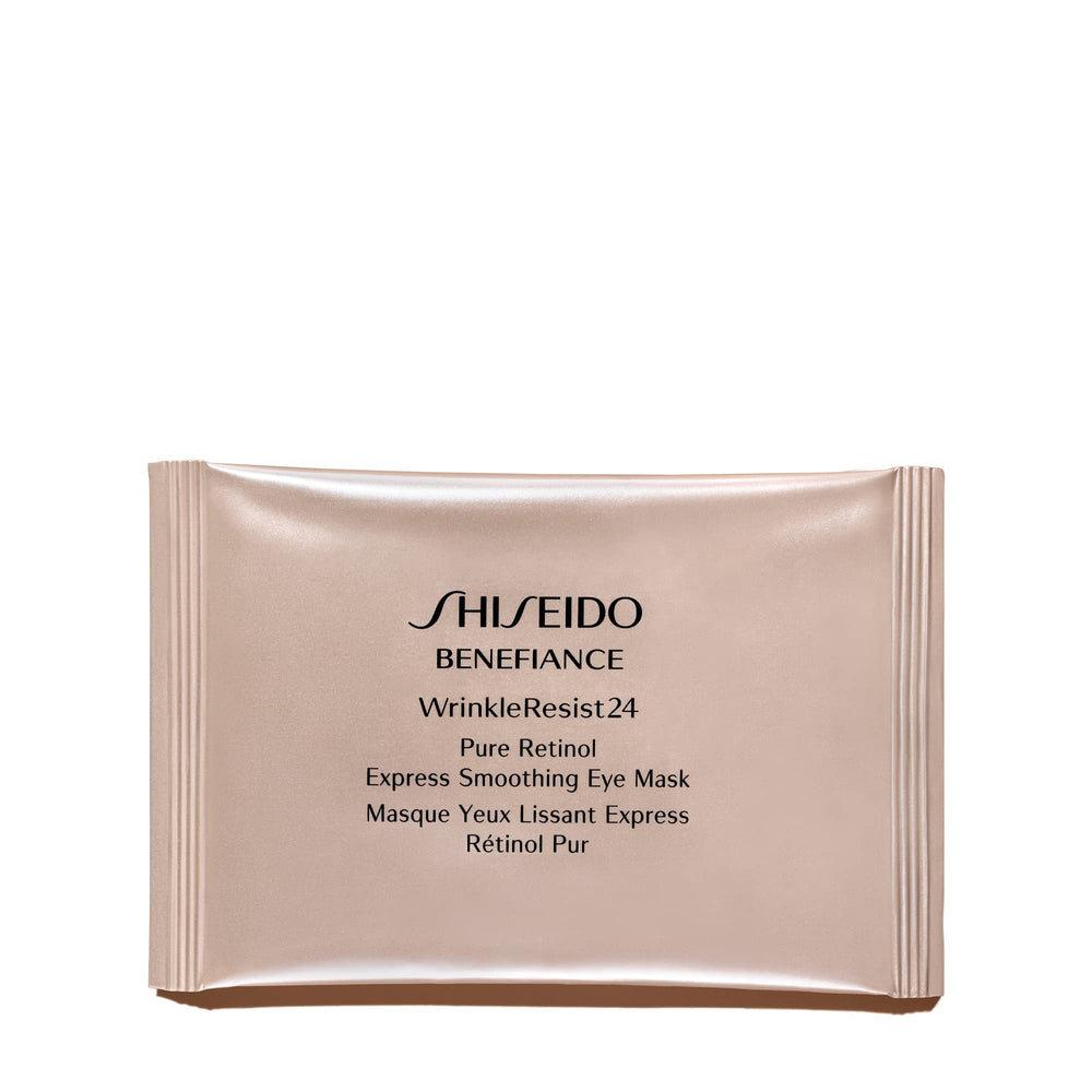 Shiseido Benefiance WrinkleResist24 eye mask pack shot showing kit ready for use