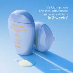 Shiseido texture swatch shows sheer mineral formula for daily wear.