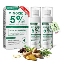 SHIUMORE minoxidil rosemary spray bottle for precise thinning-area application.