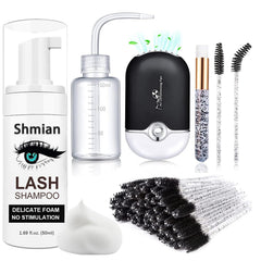 Limpiador espumoso para pestañas Shmian, limpieza suave para extensiones