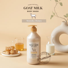SHOWERMATE Goat Milk Body Wash creamy foam for gentle, nourishing lather