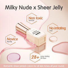 SHOYUM Esmalte gel nude pink ideales para estilo francés o diseños suaves.