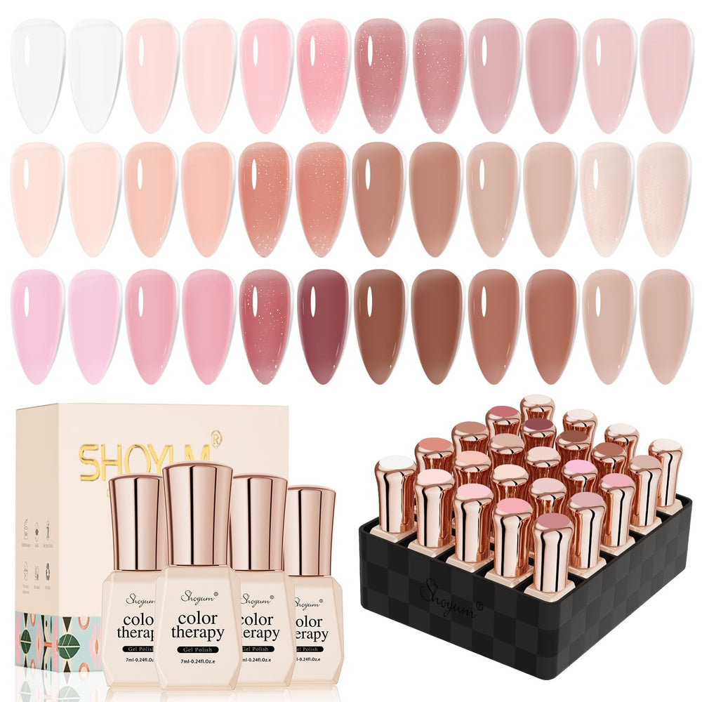 SHOYUM Jelly Nude Palette with 20 colors for versatile sheer to opaque looks