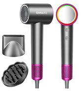 SHRATE high-speed ionic hair dryer front view for quick drying and portable use.
