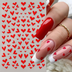 SHUXILIN diseños cuadros amor para uñas, combina con cualquier color.