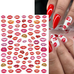 SHUXILIN labios 3D, pegatinas para uñas que destacan en cualquier manicura.
