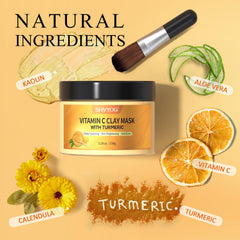 Ingredientes activos: cúrcuma y vitamina C para tono de piel más uniforme.