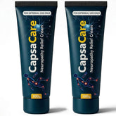 Shwfhi Capsacare bottle close-up highlighting quick-absorbing soothing formula.