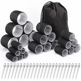 Shynek hair curlers rose-red rollers set for versatile at-home styling without heat damage.