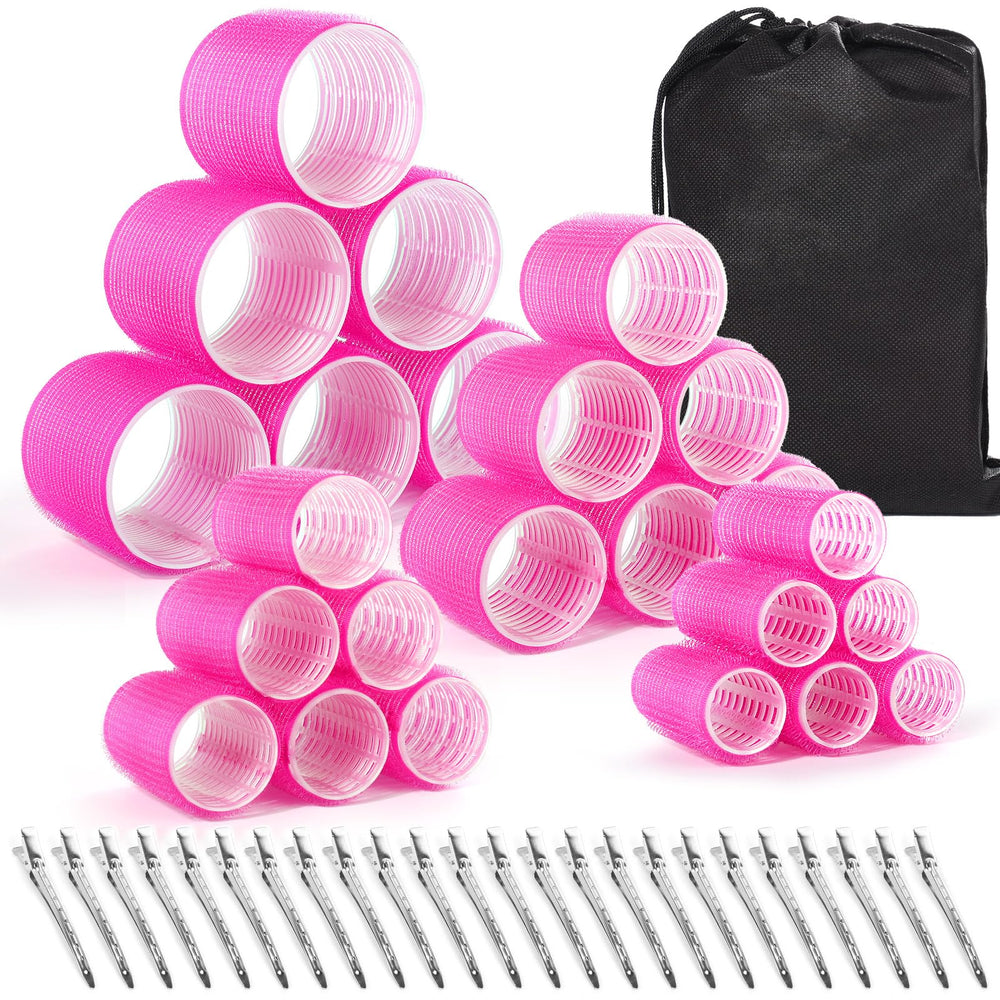 Shynek 48-piece hair rollers set front view for versatile curl options
