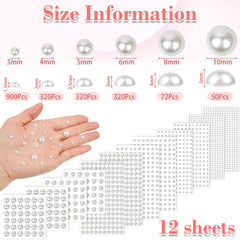 Shynek perlas autoadhesivas 5 mm para uñas o decoraciones