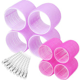 Shynek Self-Grip rollers set in rose red and purple for versatile at-home curling.