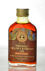Siberian Treasure Aceite de espino amarillo prensado en frío, brillo para el cabello