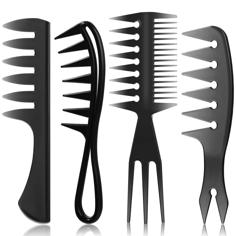 Sieral 4-pcs hair combs set with wide-tooth design for smooth detangling
