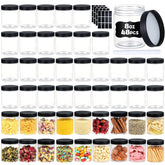 Sietpoek 8oz clear plastic jar with screw-on lid for secure storage.