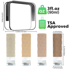 Silevoler BPA free travel bottles prevent leaks during flights and travel