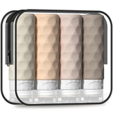 Silevoler cream travel bottles 4 pack with leak proof lids for secure packing