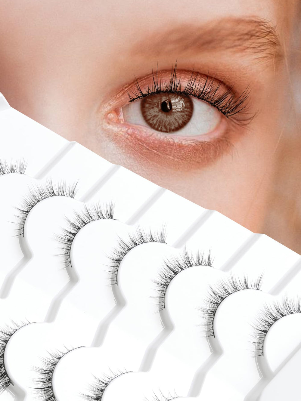 Siligli natural lashes wispy 12mm for subtle lift and daily wear