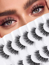 Siligli Wispy Lashes 16mm fluffy pack front enhances daytime natural eyes