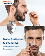 Silkslide TWIZZER ergonomic hand-held design for easy twist-and-trim use.