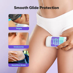 SilkySecret anti-chafing stick with sweet orange scent offering refreshing skin relief.