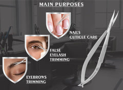 SILLVER cuticle scissors in spring-action design for smooth cuts.