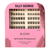 Silly George Pop-On Lashes Bloom close-up showing weightless clusters for natural wear