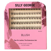 Silly George Pop-On lashes pack close-up, 60 clusters for easy 5–7-look creation