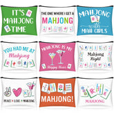 SilTriangle Mahjong cosmetic bag style 1, compact travel-friendly makeup pouch for daily use.