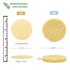 SILUKER travel-size compressed sponge fits compact cosmetics bag.