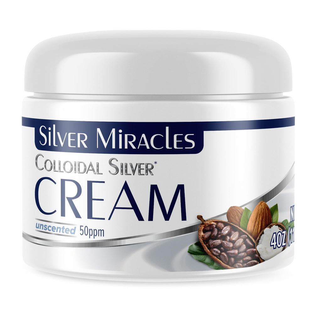 Silver Miracles crema coloidal, textura suave para uso diario en piel.