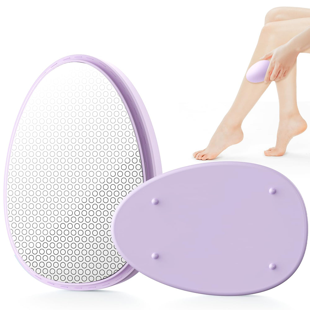 SILVLF Crystal Hair Eraser close-up highlighting a premium glass surface for gentle exfoliation.