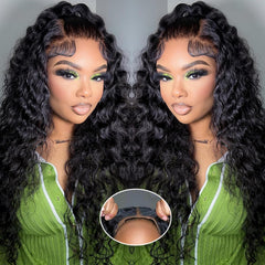 Simeider 24-inch water wave lace-front wig for natural styling and versatile daily wear.