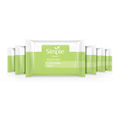 Simple Cleansing Wipes remove waterproof mascara gently from eyes.