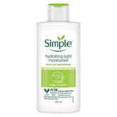 Simple Kind To Skin Hydrating Light Moisturiser bottle delivers all-day hydration.