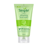 Simple limpiador facial refrescante, botella de 150 ml para piel sensible.