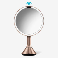 Simplehuman sensor mirror 8-inch round with hands-free lighting when approaching.