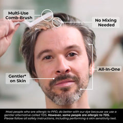 Simpler Hair Color Kit ammonia-free label highlights a gentler formula for sensitive scalps.