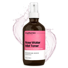 Spray Simplified Skin Rosewater para rostro, hidrata y refresca al instante.