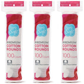 Simply Soft Cotton Rounds packaging close-up with resealable bag for easy storage