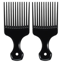 SIMPOR 2pcs hair pick with wide teeth for gentle detangling and lift