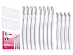 SINAHET Dermaplaning Tool packaging shows 12 blades for convenient home exfoliation