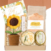 Sinirella girasol tejido a crochet, regalo artesanal para decorar y alegrar el escritorio