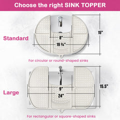Sink Topper makeup brush cleaning mat keeps tools clean.