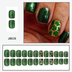 Uñas Sinsen verdes brillo satinado, ajuste cómodo y natural.
