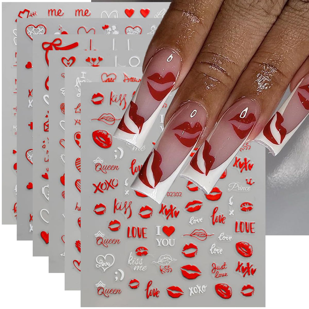 Sinsen corazones, adhesivos para uñas para un diseño romántico duradero